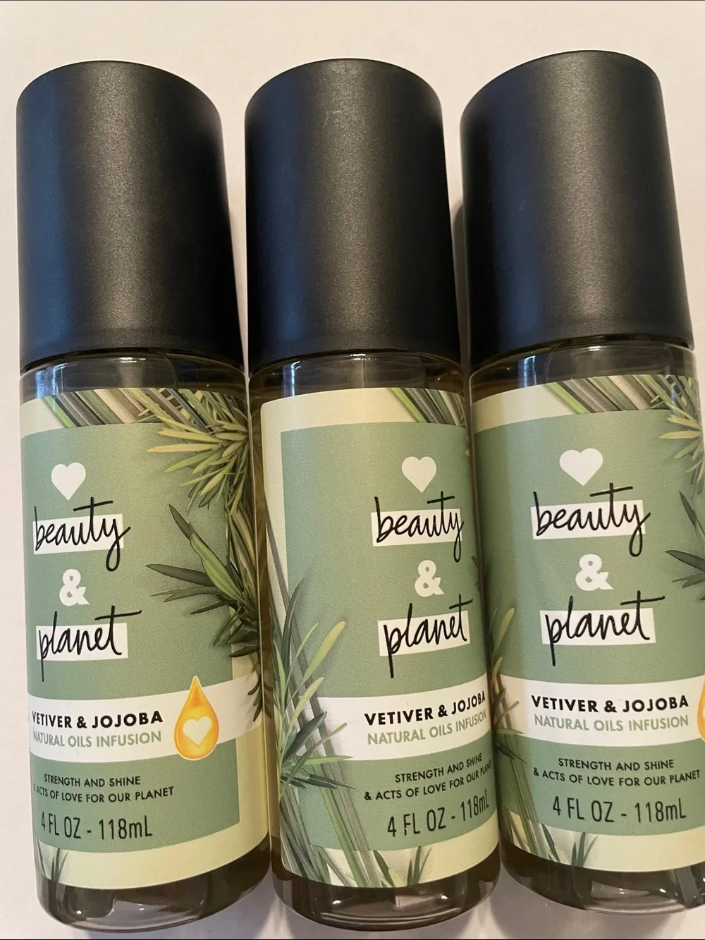 Love Beauty & Planet Vetiver & Jojoba Natural Oils Infusion X3 Bundle New